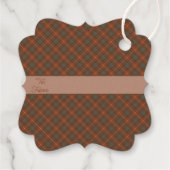 Fraser Red Weathered Original Scottish Tartan Bedankjes Labels (Achterkant)