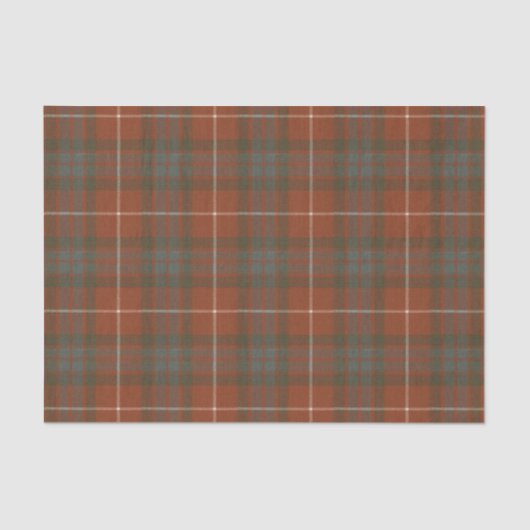 Fraser Red Weathered Scottish Tart Scottish Tartan Tissuepapier (Voorkant)