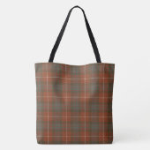 Fraser Red Weathered Scottish Tartan Canvas tas (Achterkant)