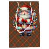 Fraser Red Weathered Scottish Tartan Christmas  Medium Cadeauzakje (Voorkant)
