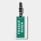 Fraser River Highway Sign, Verenigd Koninkrijk Bagagelabel (Voorkant verticaal)