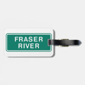Fraser River Highway Sign, Verenigd Koninkrijk Bagagelabel (Achterkant horizontaal)
