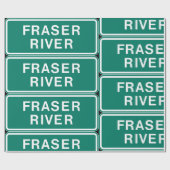 Fraser River Highway Sign, Verenigd Koninkrijk Cadeaupapier (Vlak)