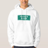 Fraser River Highway Sign, Verenigd Koninkrijk Hoodie (Voorkant)