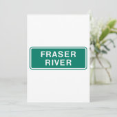 Fraser River Highway Sign, Verenigd Koninkrijk Kaart (Staand voorkant)