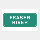 Fraser River Highway Sign, Verenigd Koninkrijk Rechthoekige Sticker (Voorkant)