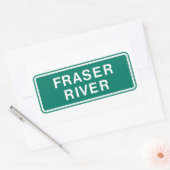 Fraser River Highway Sign, Verenigd Koninkrijk Rechthoekige Sticker (Envelop)
