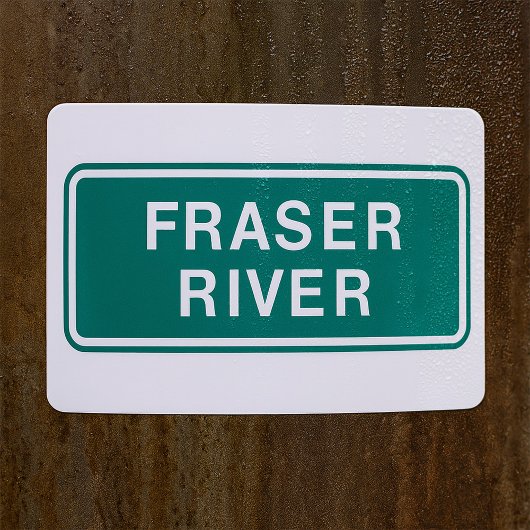 Fraser River Highway Sign, Verenigd Koninkrijk Rechthoekige Sticker