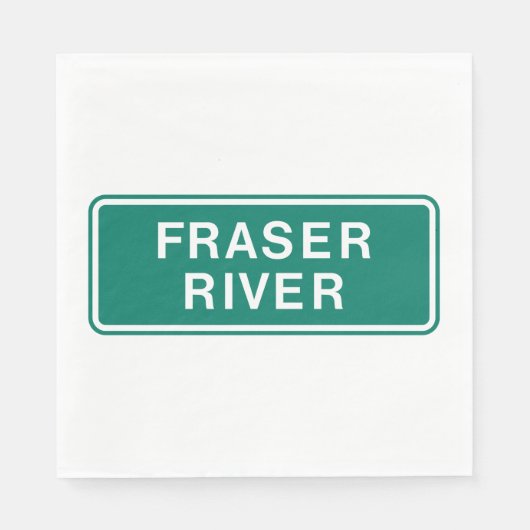 Fraser River Highway Sign, Verenigd Koninkrijk Servet (Voorkant)