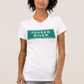 Fraser River Highway Sign, Verenigd Koninkrijk T-shirt (Voorkant)