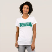 Fraser River Highway Sign, Verenigd Koninkrijk T-shirt (Voorkant volledig)