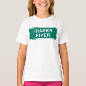 Fraser River Highway Sign, Verenigd Koninkrijk T-shirt (Voorkant)