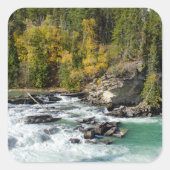 Fraser Rivier Reis - Natuurlijk Landschap Vierkante Sticker (Voorkant)
