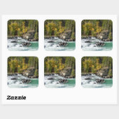Fraser Rivier Reis - Natuurlijk Landschap Vierkante Sticker (Vel)