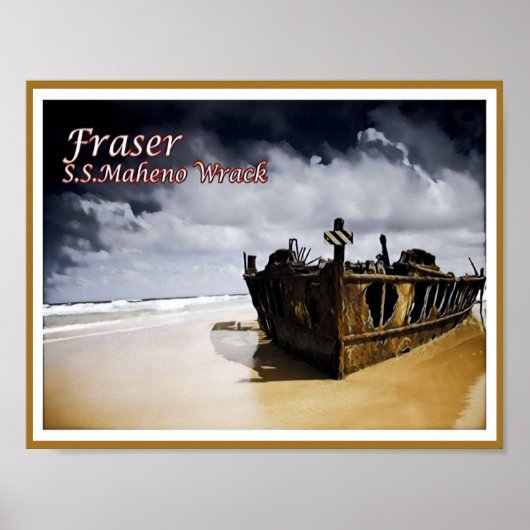 Fraser - S.S.Maheno Wrack - Australië - Poster (Voorkant)