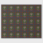 Fraser Schotse Clan Tartan & Crest Cadeaupapier (Vlak)