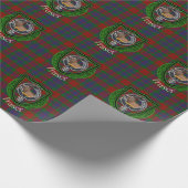 Fraser Schotse Clan Tartan & Crest Cadeaupapier (Hoek)