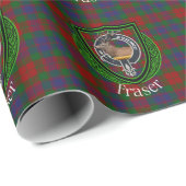 Fraser Schotse Clan Tartan & Crest Cadeaupapier (Rol Hoek)