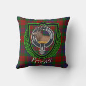 Fraser Schotse Clan Tartan & Crest Kussen (Achterkant)