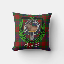 Fraser Schotse Clan Tartan & Crest Kussen