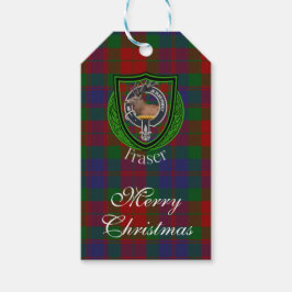 Fraser Schotse Clan Tartan & Wapen Cadeaulabel