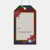 Fraser Schotse Clan Tartan & Wapen Cadeaulabel (Achterkant)