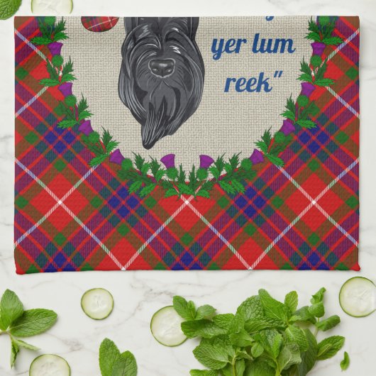Fraser Scottie Dog Kitchen Towel Theedoek (Gevouwen)