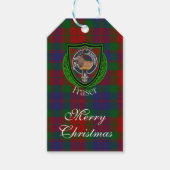 Fraser Scottish Clan Tartan & Crest Cadeaulabel (Voorkant)