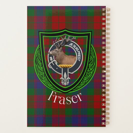 Fraser Scottish Clan Tartan & Crest Planner (Achterkant)