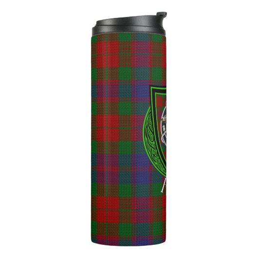 Fraser Scottish Clan Tartan & Crest Thermosbeker (Gedraaid links)