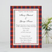 Fraser Scottish Wedding Invitation Kaart (Staand voorkant)