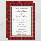 Fraser Scottish Wedding Invitation Kaart (Voorkant / Achterkant)