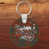 Fraser Tartan Grunge Sleutelhanger (Voorkant)