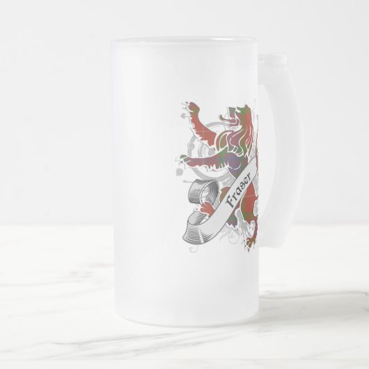 Fraser Tartan Lion Matglas Bierpul (Voorkant rechts)