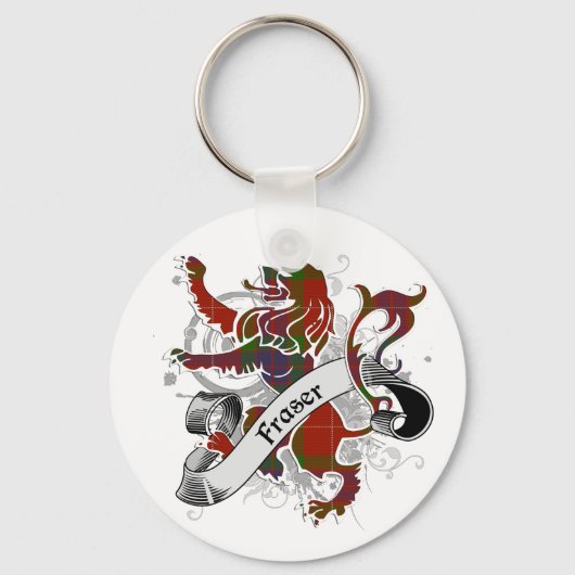 Fraser Tartan Lion Sleutelhanger (Voorkant)
