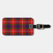 Fraser tartan red green blue paars plaid bagagelabel (Voorkant horizontaal)