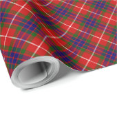 Fraser tartan red green blue paars plaid cadeaupapier (Rol Hoek)