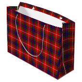 Fraser tartan red green blue paars plaid groot cadeauzakje (Achterkant Gekanteld)