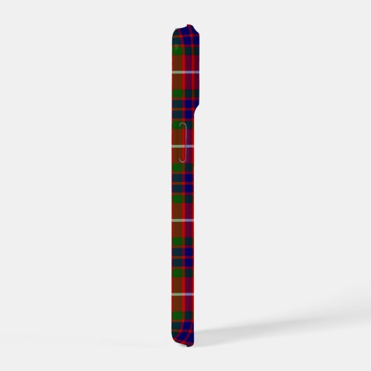 Fraser tartan red green blue paars plaid iPhone 15 case (Rechterkant)