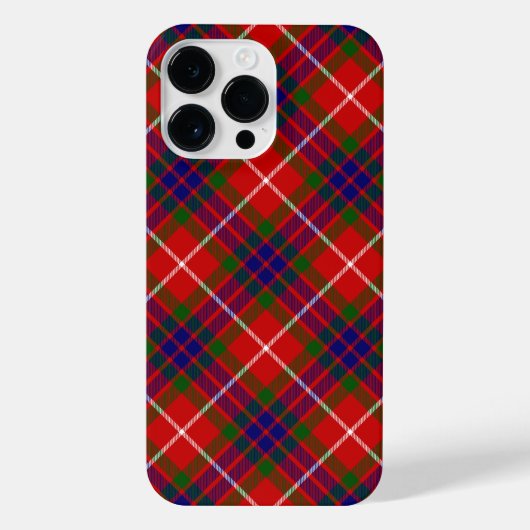 Fraser tartan red green blue paars plaid iPhone hoesje (Achterkant)