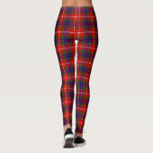 Fraser tartan red green blue paars plaid leggings (Achterkant)