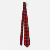 Fraser tartan red green blue paars plaid stropdas (Achterkant)