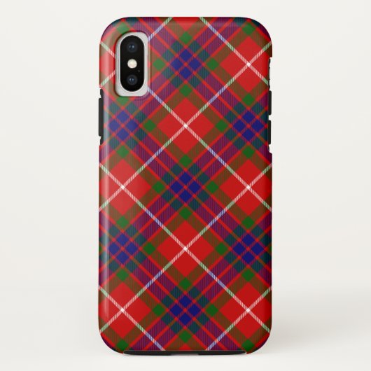 Fraser tartan rood groen blauw paars geruit Case-Mate iPhone case (Achterkant)