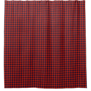 Fraser tartan rood groen blauw paars ruit douchegordijn