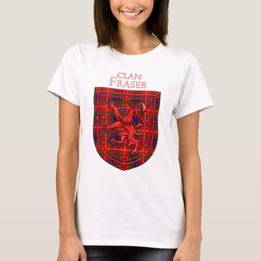 Fraser Tartan Scottish Play Lion Rampant T-shirt (Voorkant)