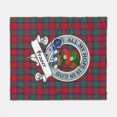 Fraser van Altyre Clan Badge Tartan Fleece Deken (Voorkant (Horizontaal))