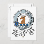 Fraser van Lovat Clan Badge Briefkaart (Voorkant / Achterkant)