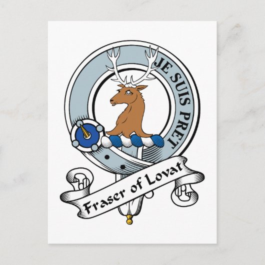 Fraser van Lovat Clan Badge Briefkaart (Voorkant)