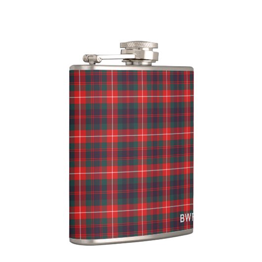 Fraser van Lovat Clan Tartan Monogram Heupfles (Rechts)
