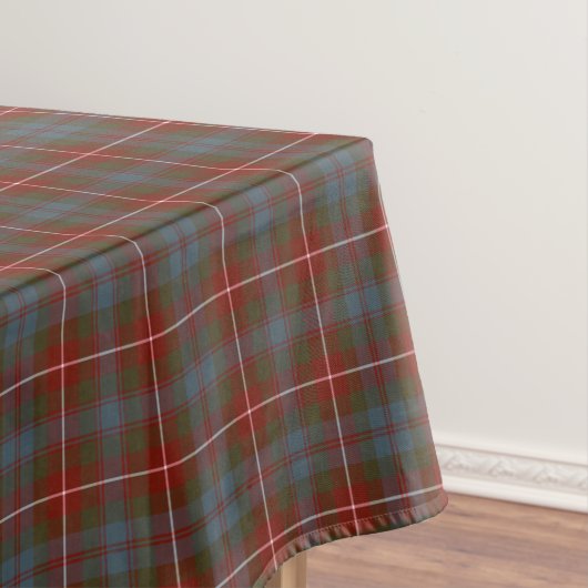 Fraser van Lovat Muted Red en Blue Tartan Tafelkleed (Voorbeeld)